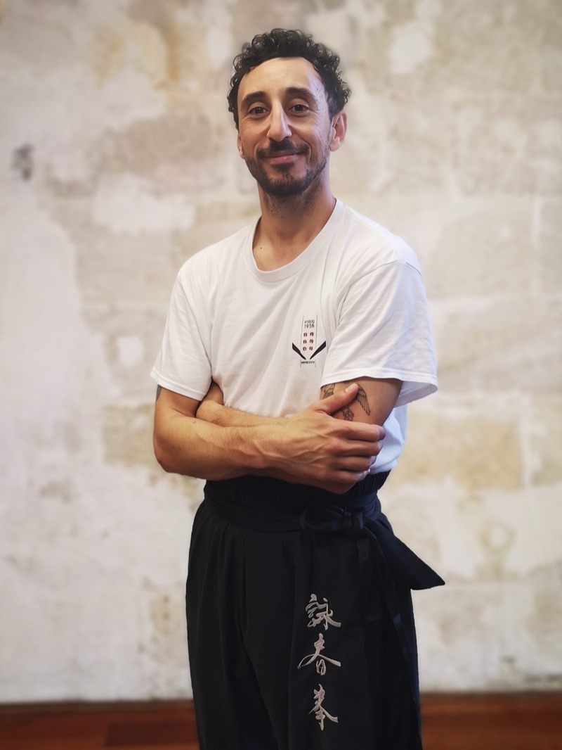 Damien, ceinture noire et élève sénior de l'école